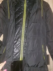 Dámska čierna zimná bunda dlhá, veĺkosť 38 Nenosena - 6