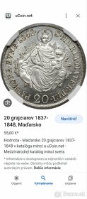 Starožitná 20 grajciarová minca r.1845 v sklen. pohári. - 6