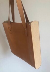 ———-Hnedá kožená shopper kabelka Pure, 76.90 E—— - 6