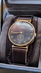 Predám vintage vojenské zlaté 14k Doxa mechanické - 6