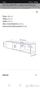 Ikea Besta 180cm TV stolik - 6