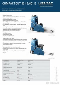 El. řezač spár LISSMAC COMPACTCUT 601 E 22 kW, rez 420 mm - 6