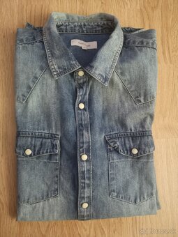 Panska košela RIVER ISLAND JEANS slim fit velkost M - 6