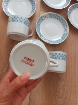 Retro porcelánové šálky + podšálky - 6