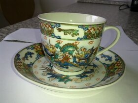 Suprava DRAK a ruzova kavova suprava porcelanova - 6