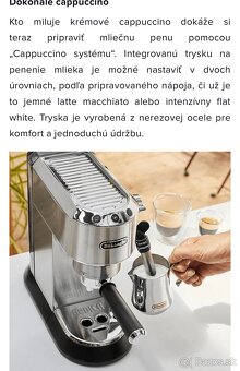 Pákový kávovar De Longhi EC685. M Dedica - 6