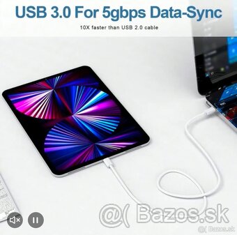 USB-C 2m 60W Dátový a nabíjací kábel iPhone Samsung - 6