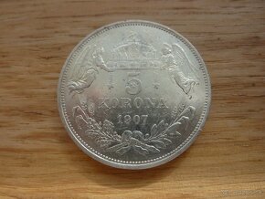 R-U 5 koruna 1907 KB vo veľmi peknom stave - 6