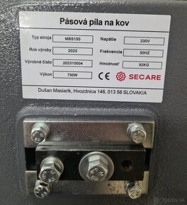 Pásová pila na kov z chladením. - 6