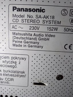 Predám hifi systém Panasonic SA-AK18 - 6