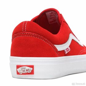 VANS Old Skool Pro - Red/White (Suede) - 6