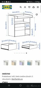 Ikea prebalovacia komoda stol 2v1 REZERVOVANE  - 6