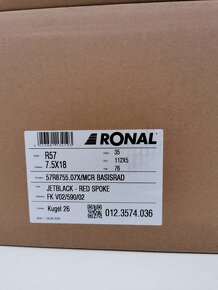 Nové Ronal R57 7,5X18 ET35 5X112 VW Alu disky R18 - 6