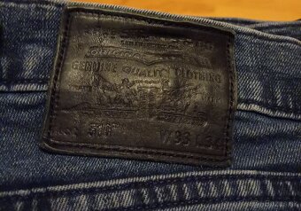 Levis modré slim fit strečové - 6