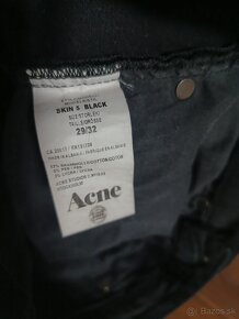 Acne Studios luxusné čierne skinny rifle S - 6