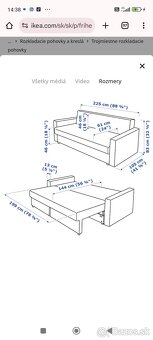 Predám rozkladaciu sedačku s úložným priestorom IKEA - 6