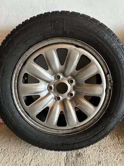 Predám plechové disky 5x112 + Zimné pneu 215/60R16 - 6