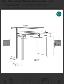 Písací pracovný stôl - 6