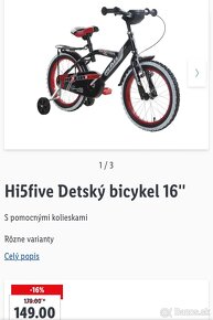 detsky bicykel HI Five 5 cierny 16” NOVÝ - 6