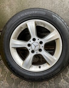 Mercedes 5x112 R16 + zimné pneu originál disky - 6