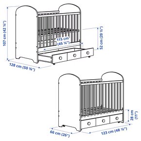 Detska postielka Ikea Gonatt + matrac Skonast - 6