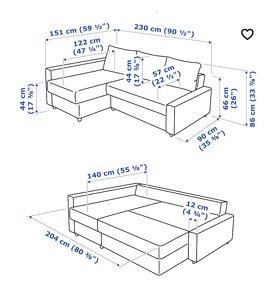 Rozkladacia sedačka Faringe z IKEA - 6