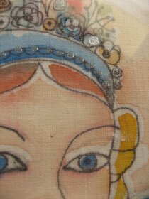 "Začepčenie" - batika na plátne - 6