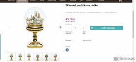 Vianoce - luxusne snežitko, snežna zlata gula 20cm - 6