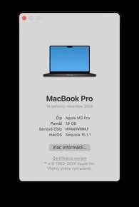 MacBook Pro 14” M3 Pro Space Black - záruka 06/2026 - 6