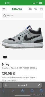 Nike Sneakersy 49,5 Attack QS SP FB8938 001 Sivá - 6