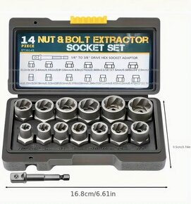 Čisto nová Sada na odstránenie poškodených matíc a skrutiek - 6