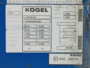 Kögel S24-1, LOW DECK, NÁPRAVY SAF, TŘÍSTRANNÁ SHRNOVACÍ PLA - 6