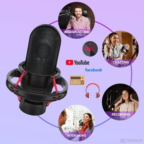 Set mikrofónu + bluetooth zvuková karta pre streamerov - 6