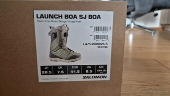 Snowboardové topánky Salomon Launch Boa Khaki MP265 EU 41,5 - 6