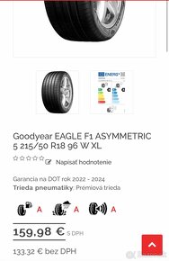 Nové letné pneu GoodYear F1 215/50 R18 - 6