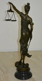 Bronzová socha - Justicia na mramoru - XXL-101 cm - 6