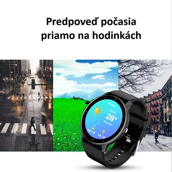 Fitness smart hodinky okrúhle, možnosť volania - 6