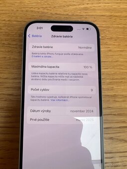 Predám iPhone 15 128GB, BLUE, TOP stav, ZARUKA SK 2R, 100% - 6