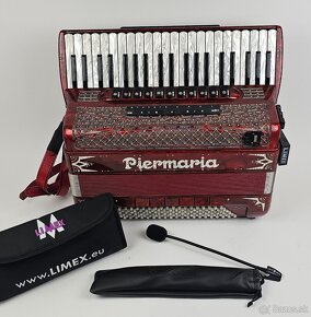 Akordeon harmonika profi Piermaria + Kompletné Midi Limex G5 - 6