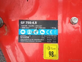 Predám dvojkolesový traktor Güde GF 750-4.8 - 6