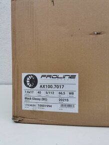 Nové Proline AX100 VW 7X17 ET40 5X112 Alu disky - 6