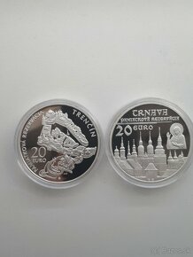 Mince strieborne 10 a 20 eurove mince PROOF - 6