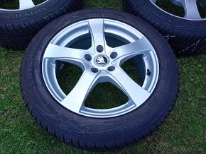 17" ALU 5x112 š SUPERB / VW + zimné pneu 215/55 17 TOP - 6