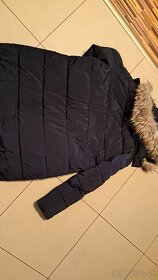 Pérová bunda-parka ZARA, modrá, XL - 6