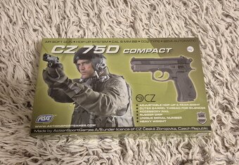 airsoft pištoľ NBB CZ 75D Compact Co2 čisto nová v záruke - 6