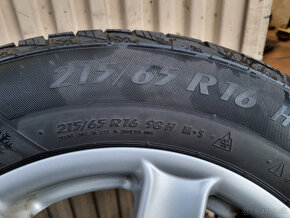 Alu disky Hyundai 5x114,3 7Jx16H2 + zimné pneu 215/65 r16 - 6