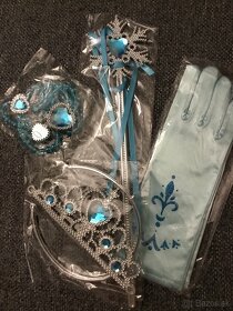 Nové doplnky Frozen Elsa kostým rukavičky, palička, korunka - 6