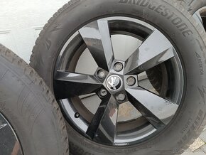 ALU disky Škoda 5x112 r16 ET43 zimné gumy 215/60 R16 - 6