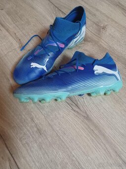 Puma Future 7 Match Rush Firm Ground Football Boots Blue/Wht - 6