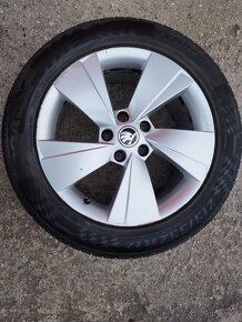 Originálne hliníkové disky Škoda Zeus 215/55 R17+ letné pneu - 6